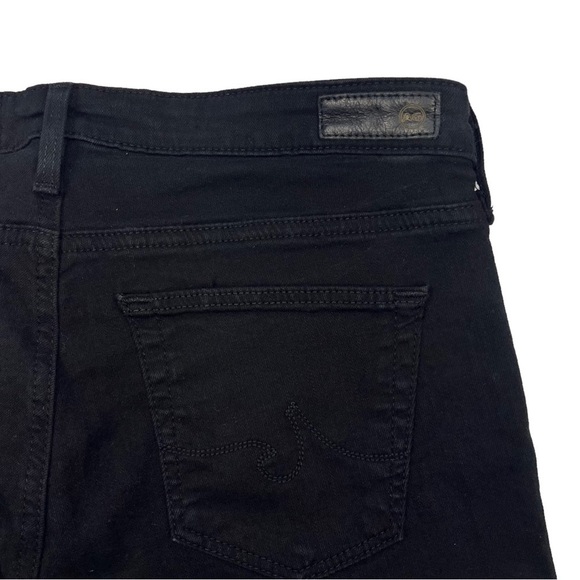 AG The Legging Ankle Super Skinny in Black Raw Edge Slit Cuffs Size 29 - Picture 5 of 12